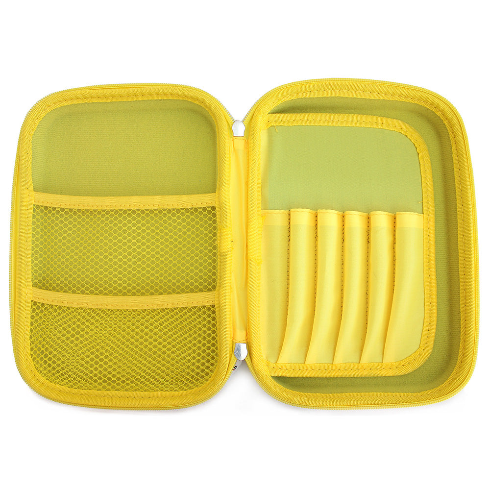 Yellow Hardtop Hardshell Pencil Case Boys Girls Teenagers