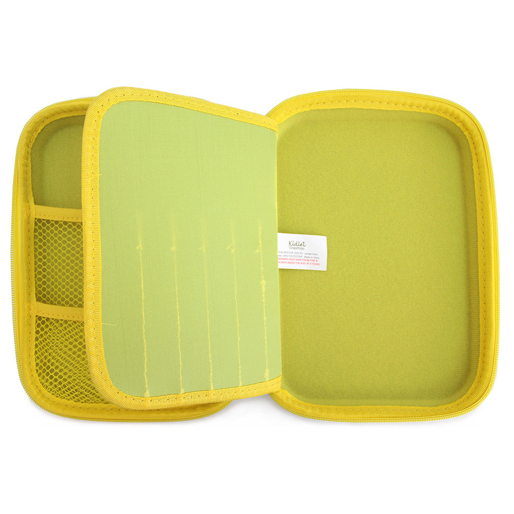 Yellow Hardtop Hardshell Pencil Case Boys Girls Teenagers