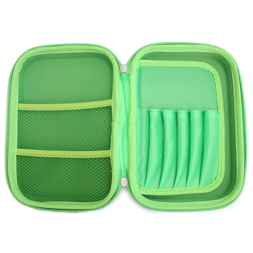 Green Hardtop Pencil Case Boys Girls Teenagers Pencil Cases