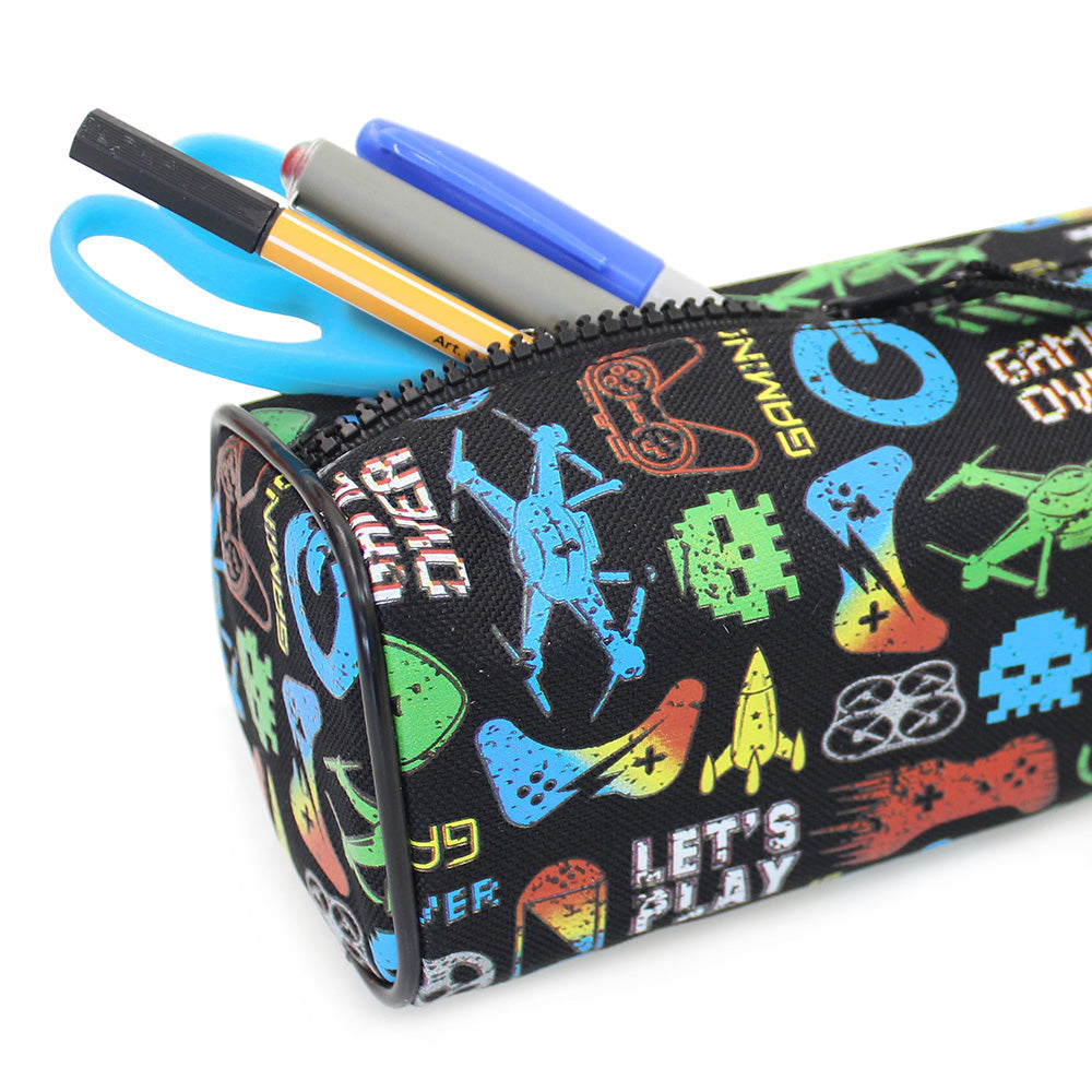 Game Over Black Pencil Case Boys Girls Teenagers