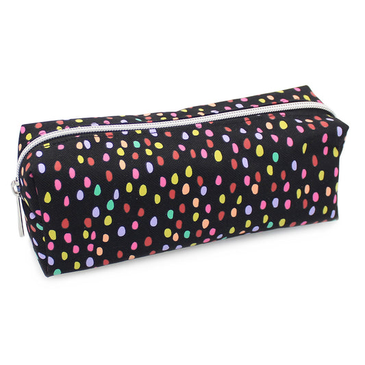 rainbow dots pencil case girls women makeup bag