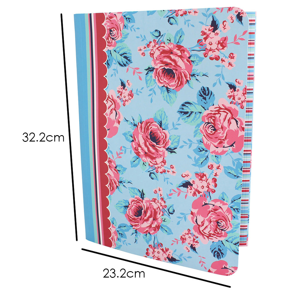 3 Pack A4 Rose cardboard document wallets school office home