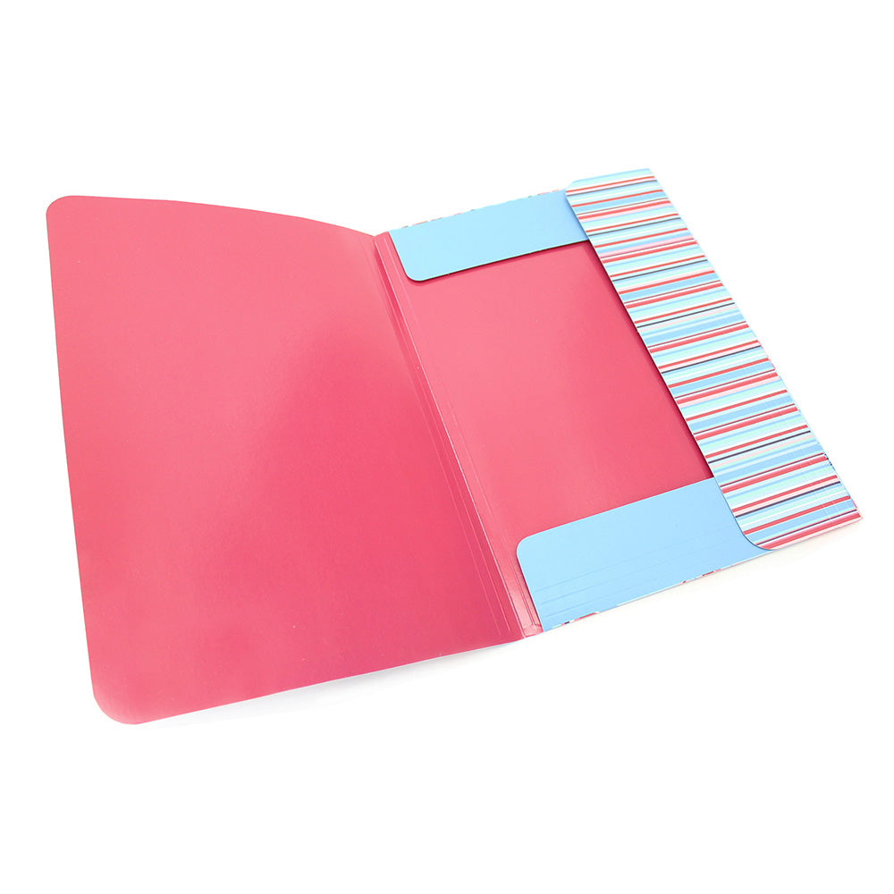 3 Pack A4 Rose cardboard document wallets school office home