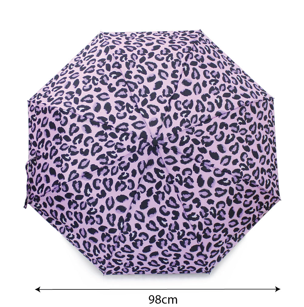 Leopard Umbrella Lightweight Brolly Gifts for Girls Women